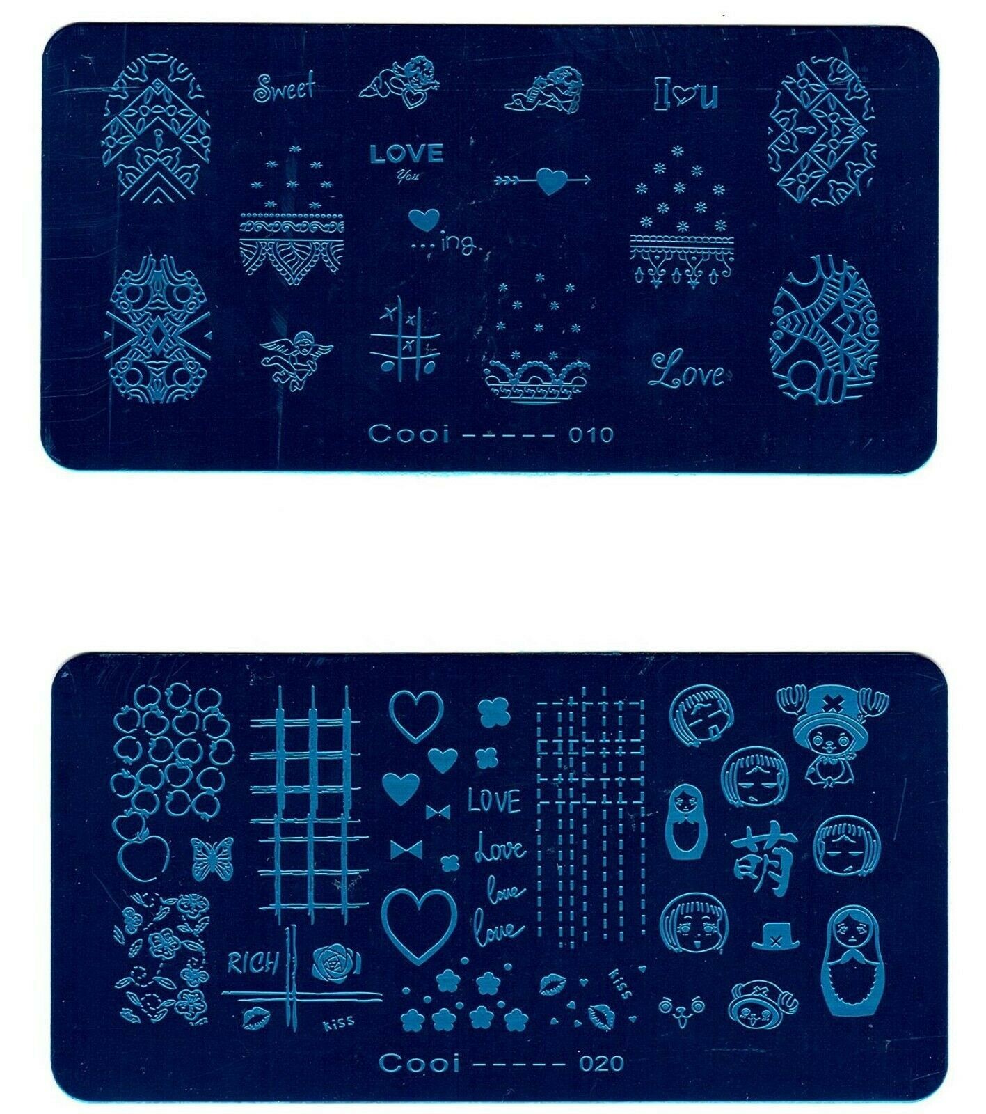 Valentine Love U Nail Art Stamping Printing Manicure DIY Template Image Plate