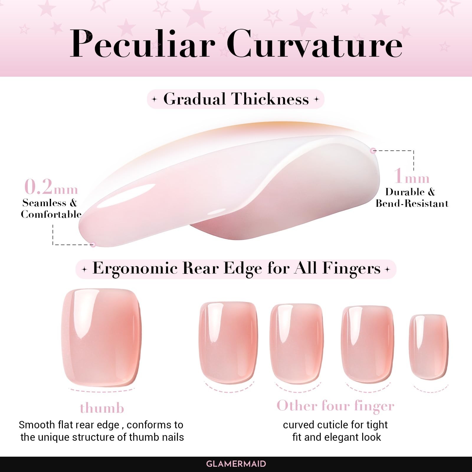 Black Extra Short Press on Nails, Natural Pure Black Fake Nails Short Squoval…