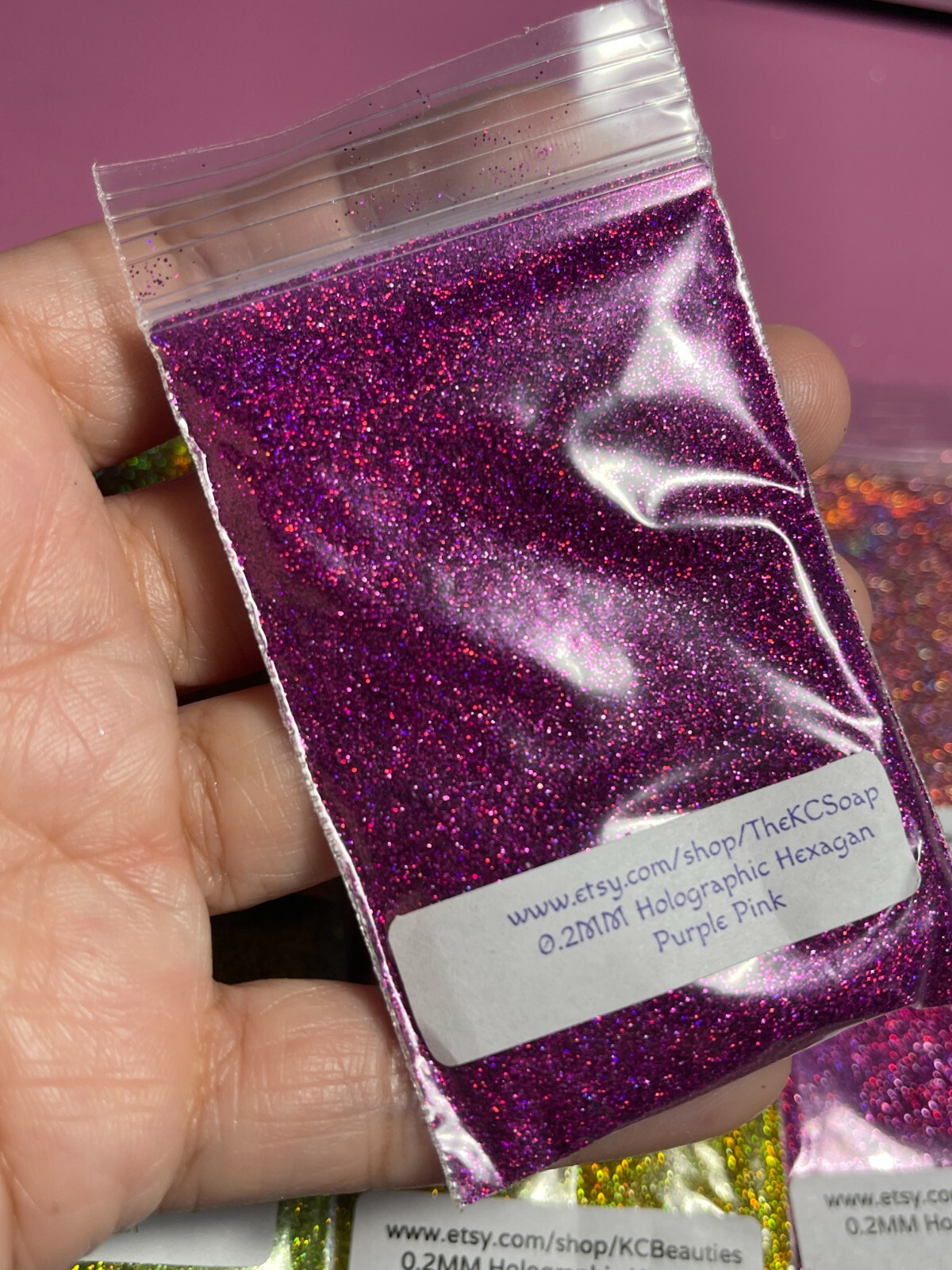 0.2MM Holographic Hexagon fine glitter You Choose Color Nail Art USA