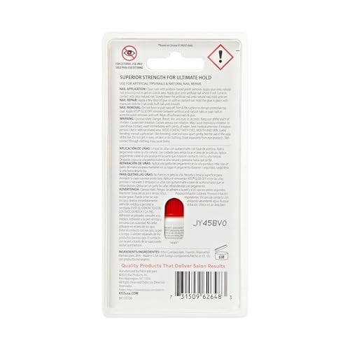 KISS PowerFlex Maximum Speed Nail Glue for Press On Nails,3g/0.10 oz (Pack of 1)