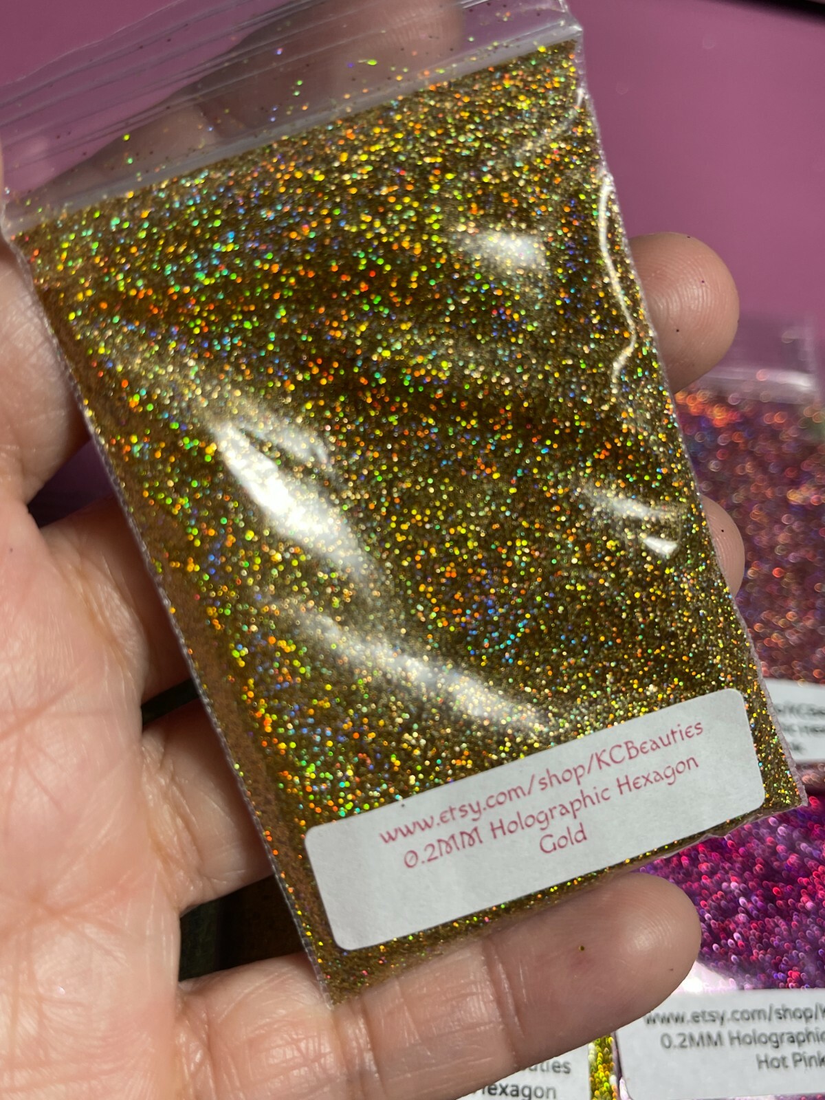 0.2MM Holographic Hexagon fine glitter You Choose Color Nail Art USA