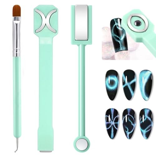 Cat Eye Magnet & French Tip Brush Set – Upgraded Nail Art Tool Kit