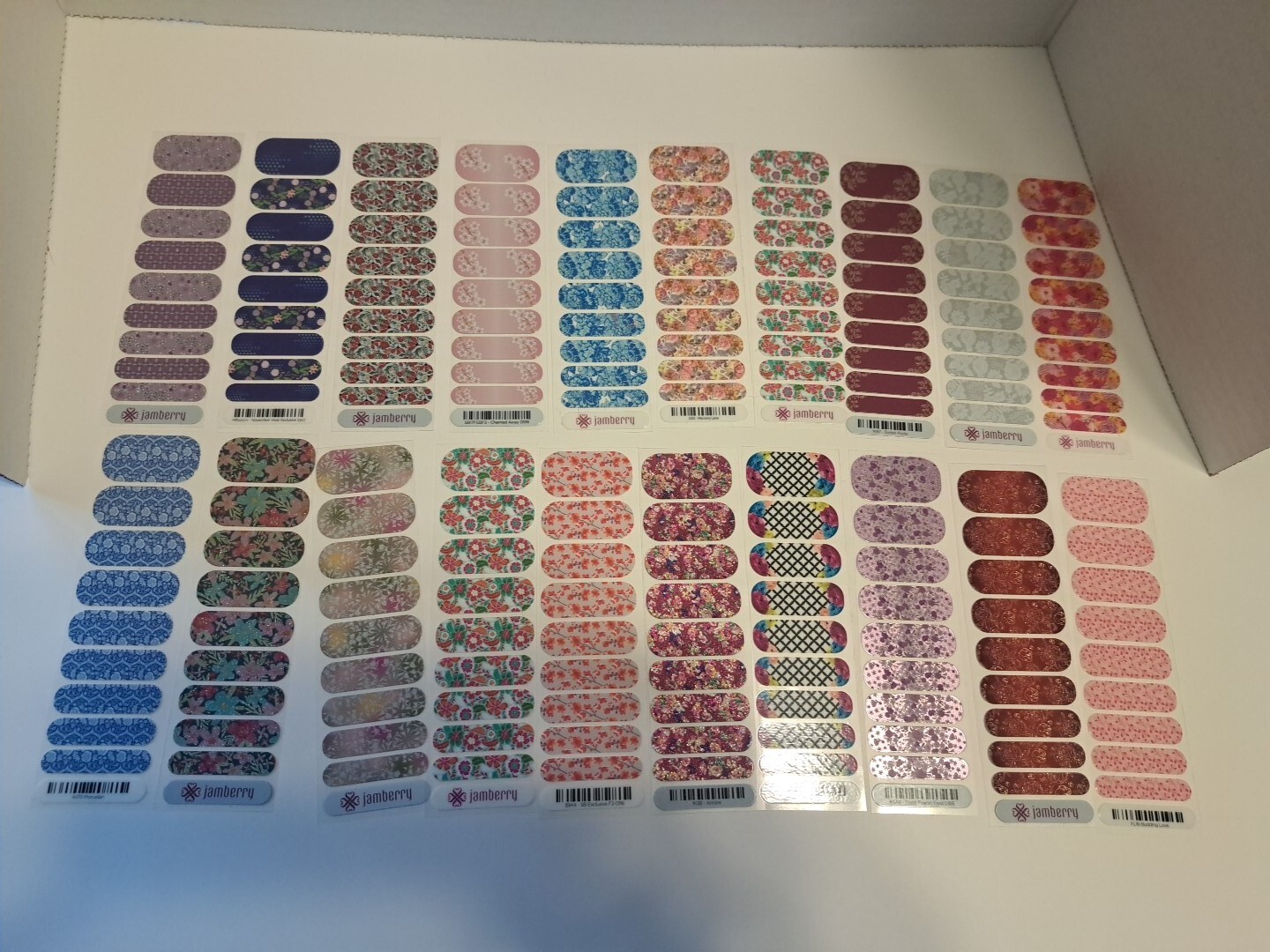 Jamberry Nail Wraps Lot of 20 Half Sheets Florals
