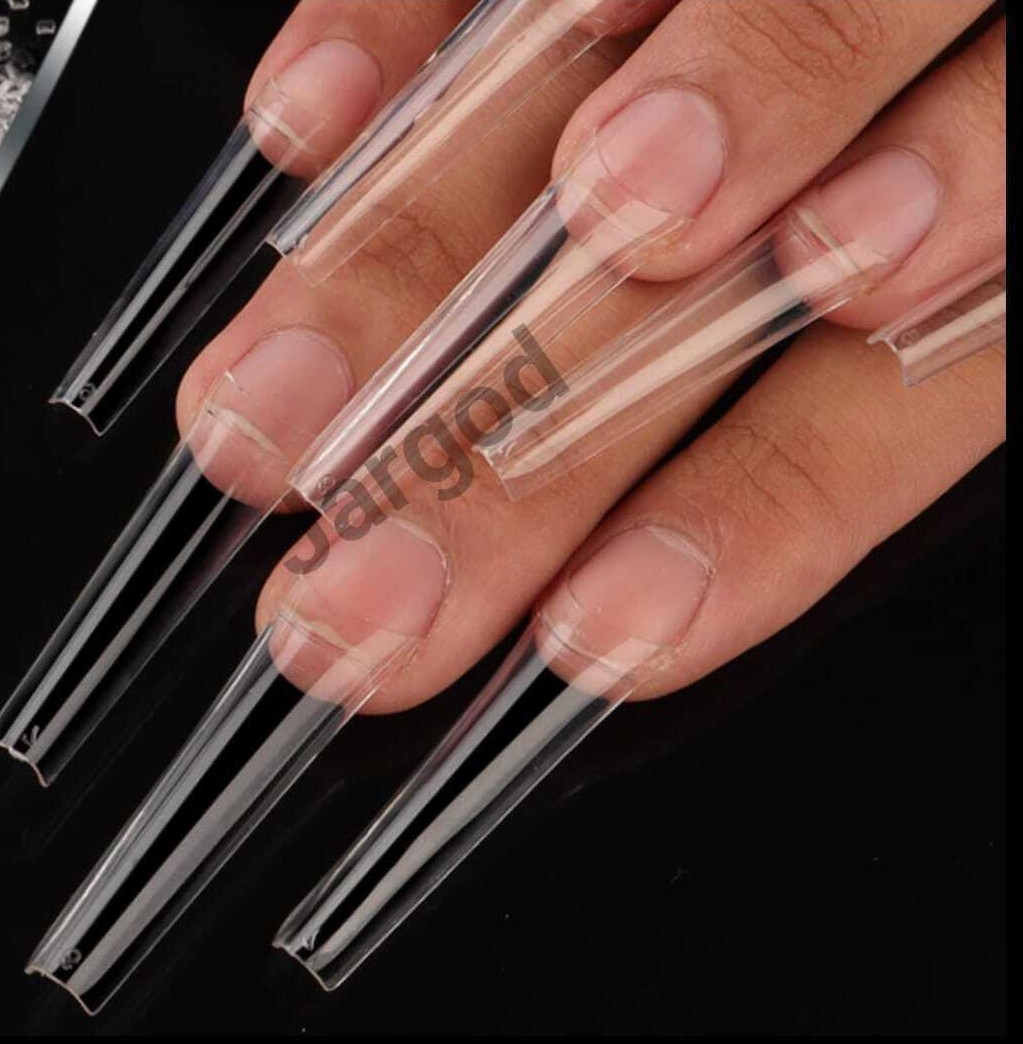 500pcs XXL Flat French Coffin Half Cover False Fake Nail tips