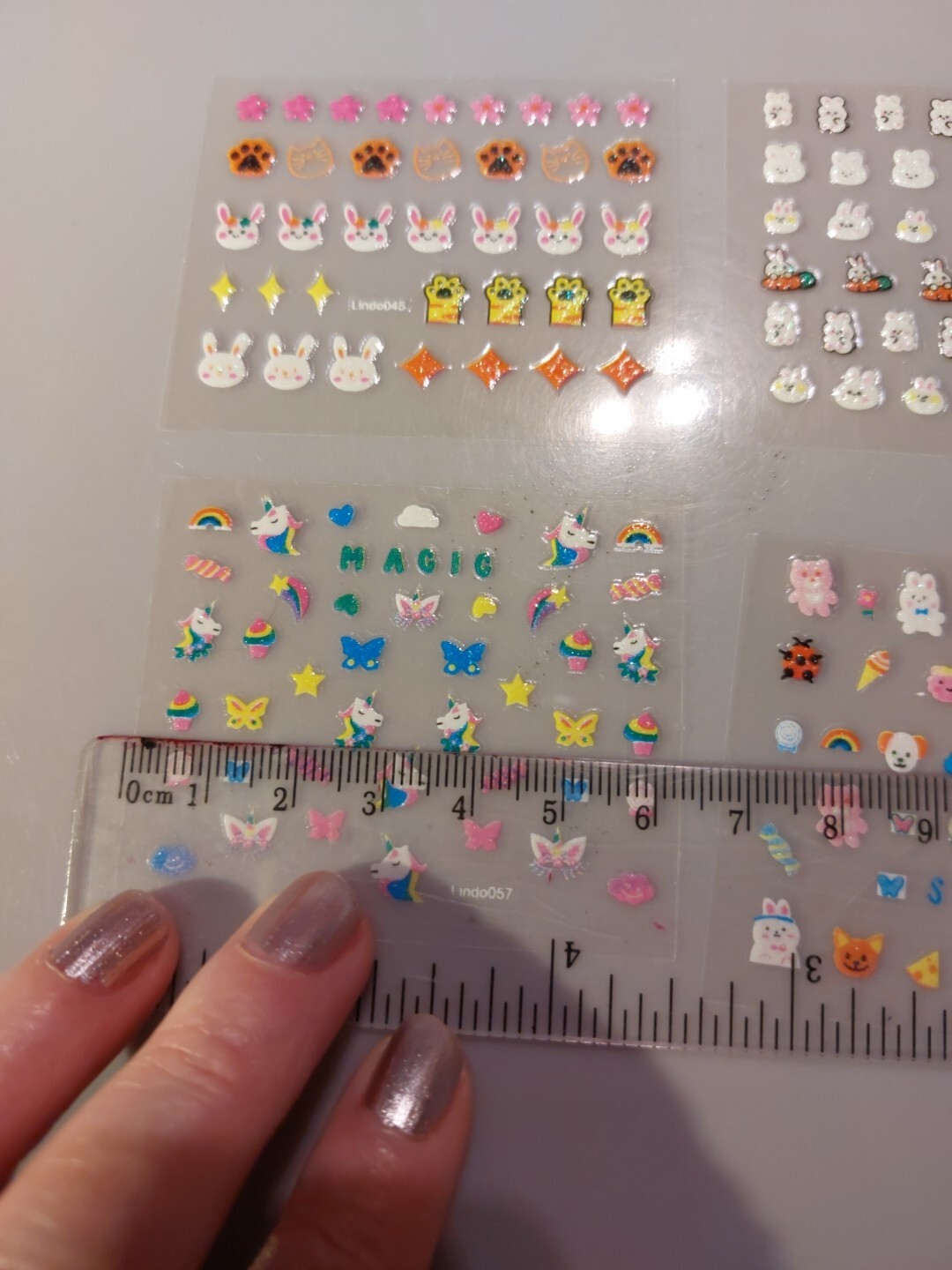 4 X Small Sheets Of Cute Nail Art Stickers (Dn226) New