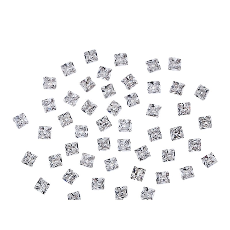 50pcs Square Pointed Bottom Rhinestones Eye Catching Nail Accessories for Women