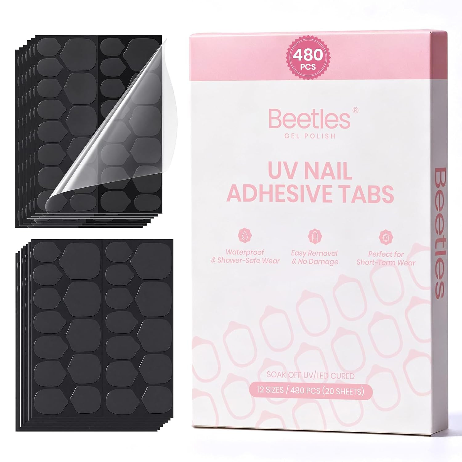Beetles Nail Sticky Tabs, Strong Hold Nail Adhesive Tabs for Press on Nails |