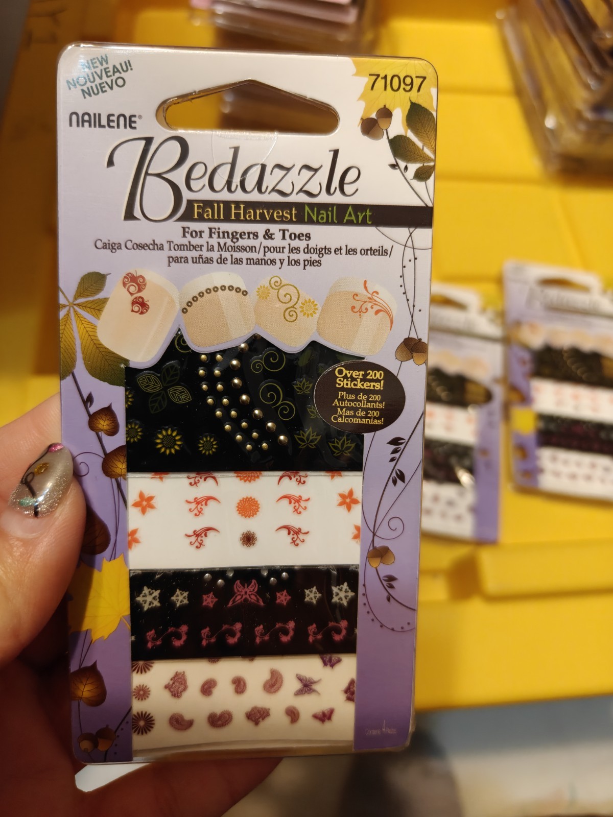NK2- Nailene Stickers Bedazzle Nail Art  for Fingers and Toes -LOT OF 4