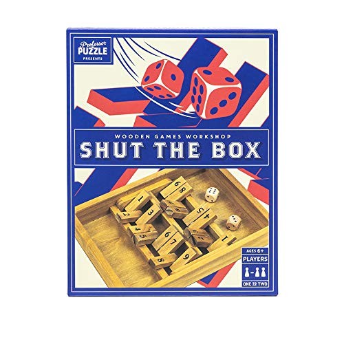 Shut The Box – Traditional Wooden 2 Player 16.2 cm x 3.6 x 21 cm, Blue