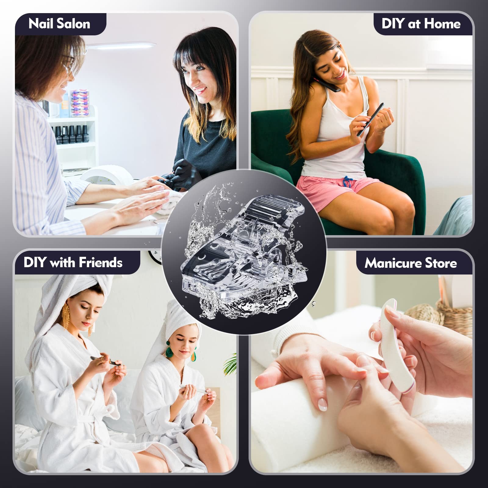 10 Pcs Nail Clips for Poly Nails Gel, Adjustable Tightness Nail Tip Clips for…