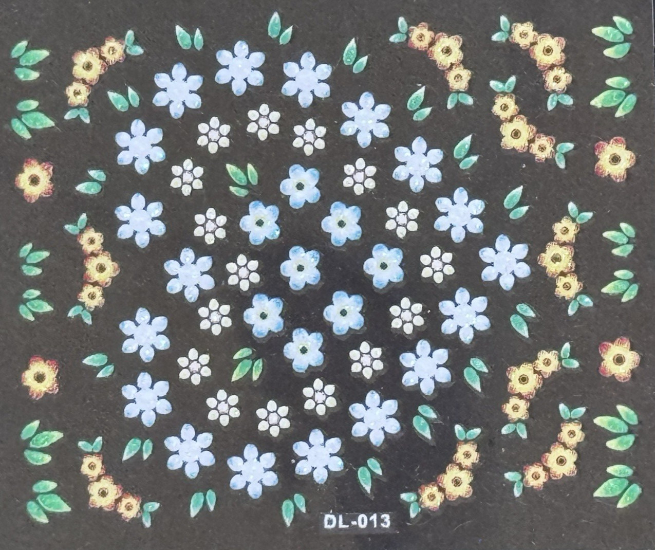 3D Nail Art Mini Flower, Heart, Bows Adhesive Stickers Floral Decals Transfers