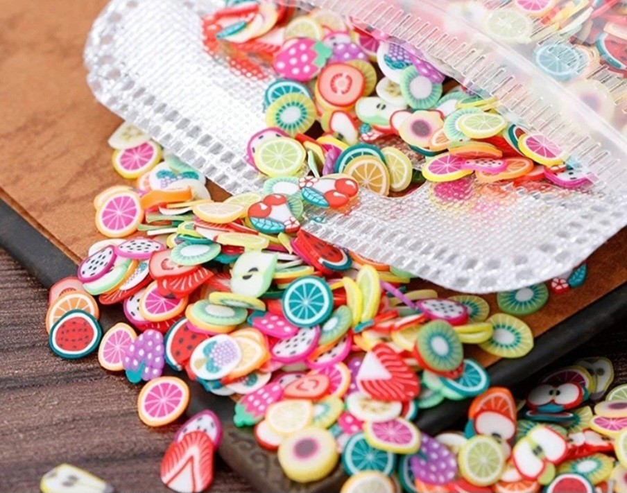 NWT NAIL ART DESIGN POLYMER CLAY FRUIT SLICES LARGE PACK!