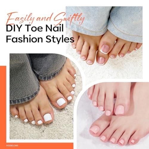 Toe Nail Tips 360Pcs 15 Sizes Short Square A12-short square toe nail tips
