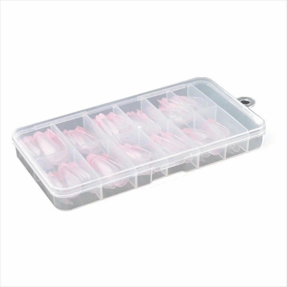 120Pcs False Nail Tips Short French Half Cover Artificial Acrylic Nails Clear