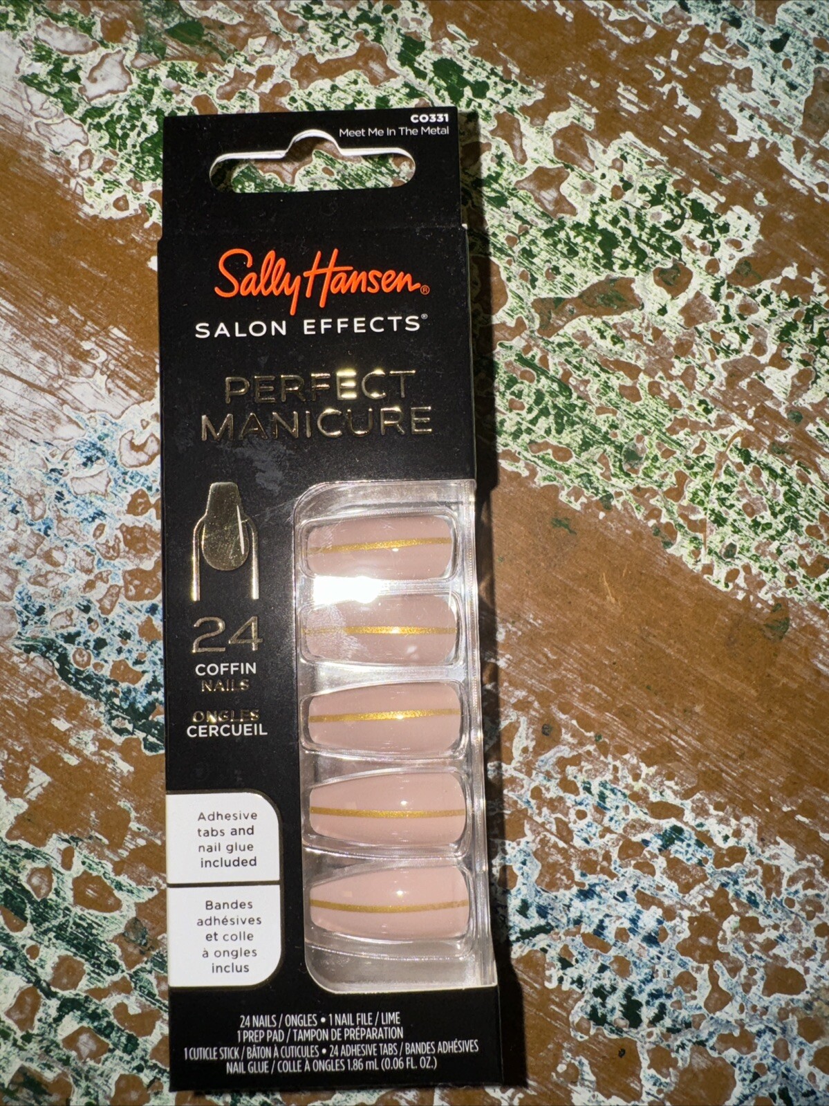 NEW Sally Hansen Perfect Manicure Salon Effect Meet Me in the Metal Coffin Nails