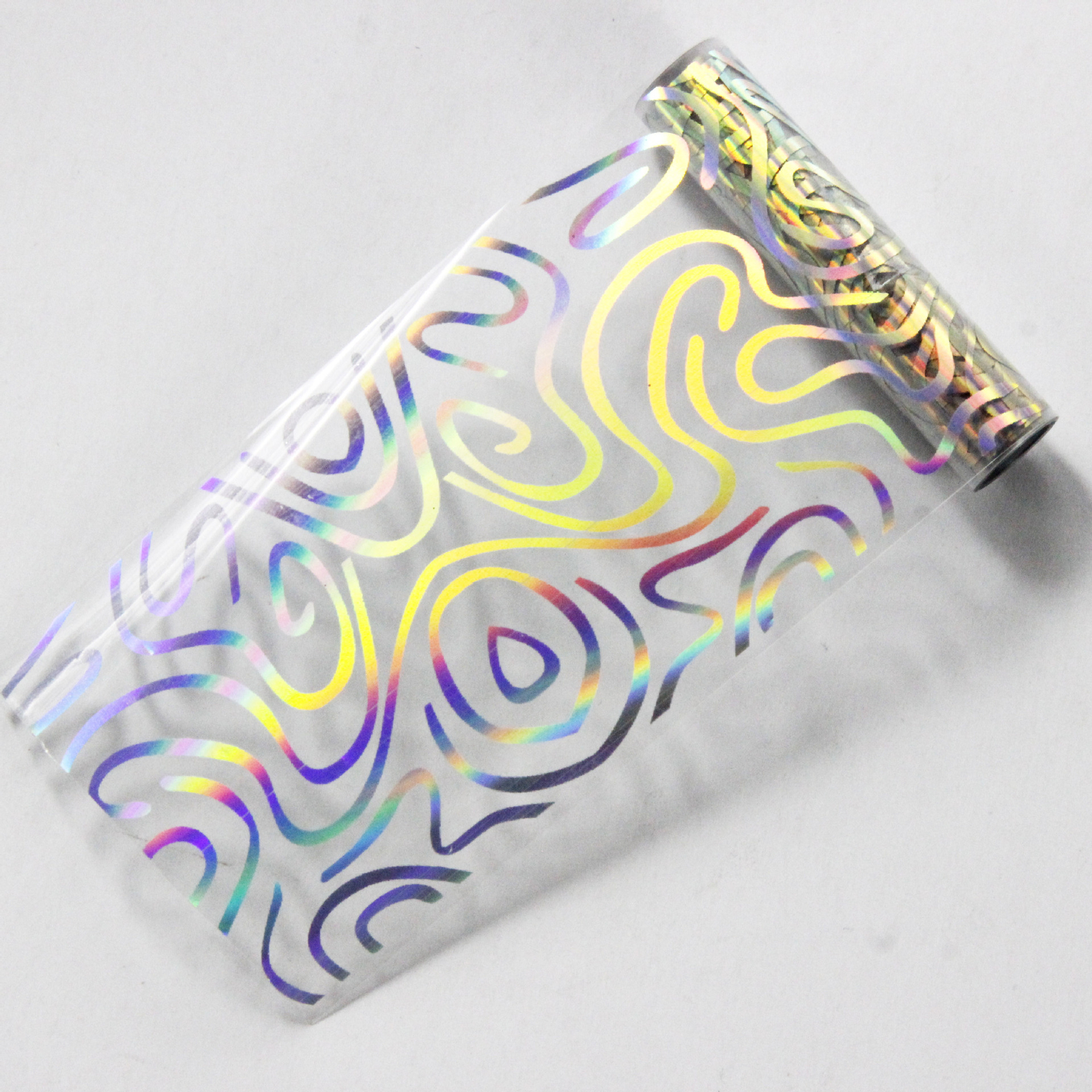 8 Sheet Holographic Nail Foil Punk Geometric Nail Art Transfer Stickers Glitter
