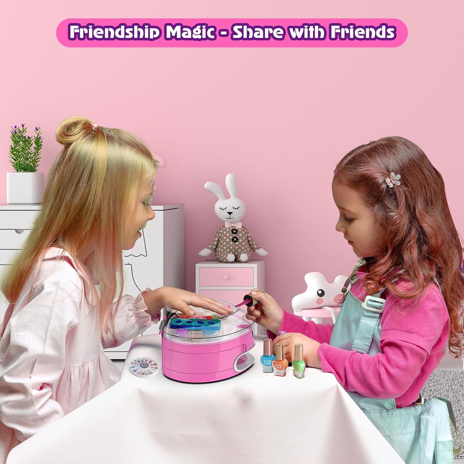 Kids Nail Polish Set for Girls, Nail Art Kit for Kids with All-In-One Organizer
