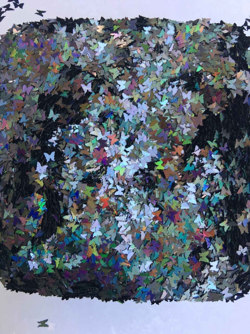 Solvent Resistant BUTTERFLY shape(BLACK METAL)Glitter-Nail Art Face Crafts 1TBsp