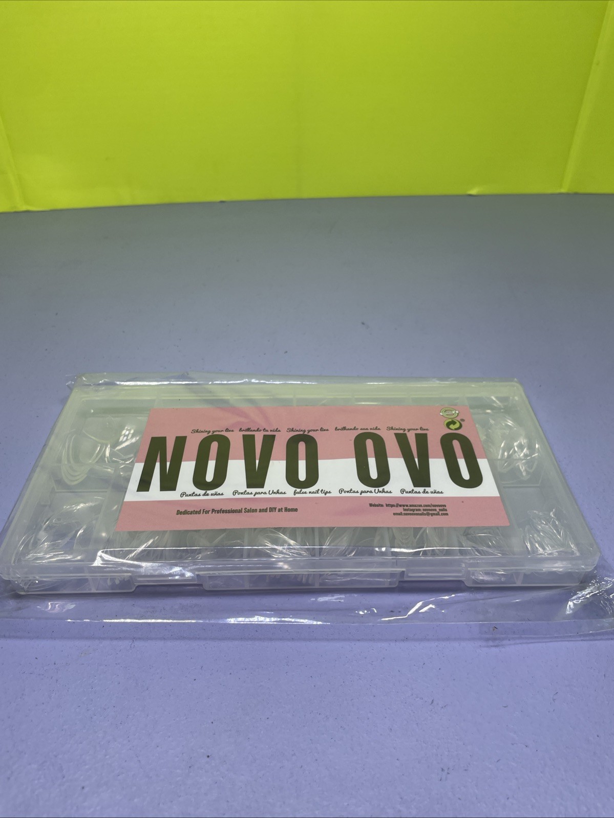NOVO OVO Extra Thick Oval Nail Tips Press on Natural Curve,