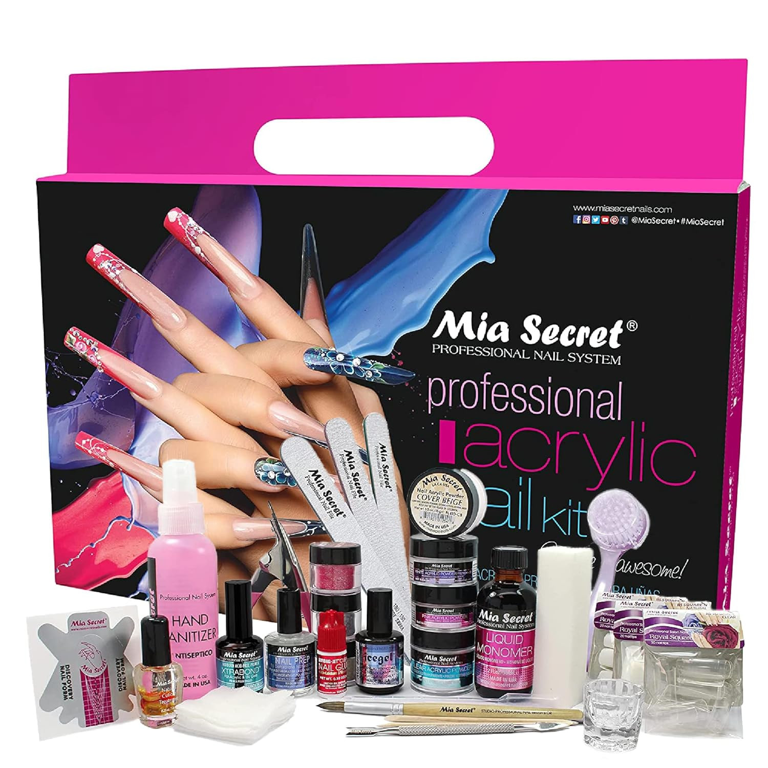 Professional Acrylic Nail Kit/Set for Beginner – Nail Kit with Everything – Kit