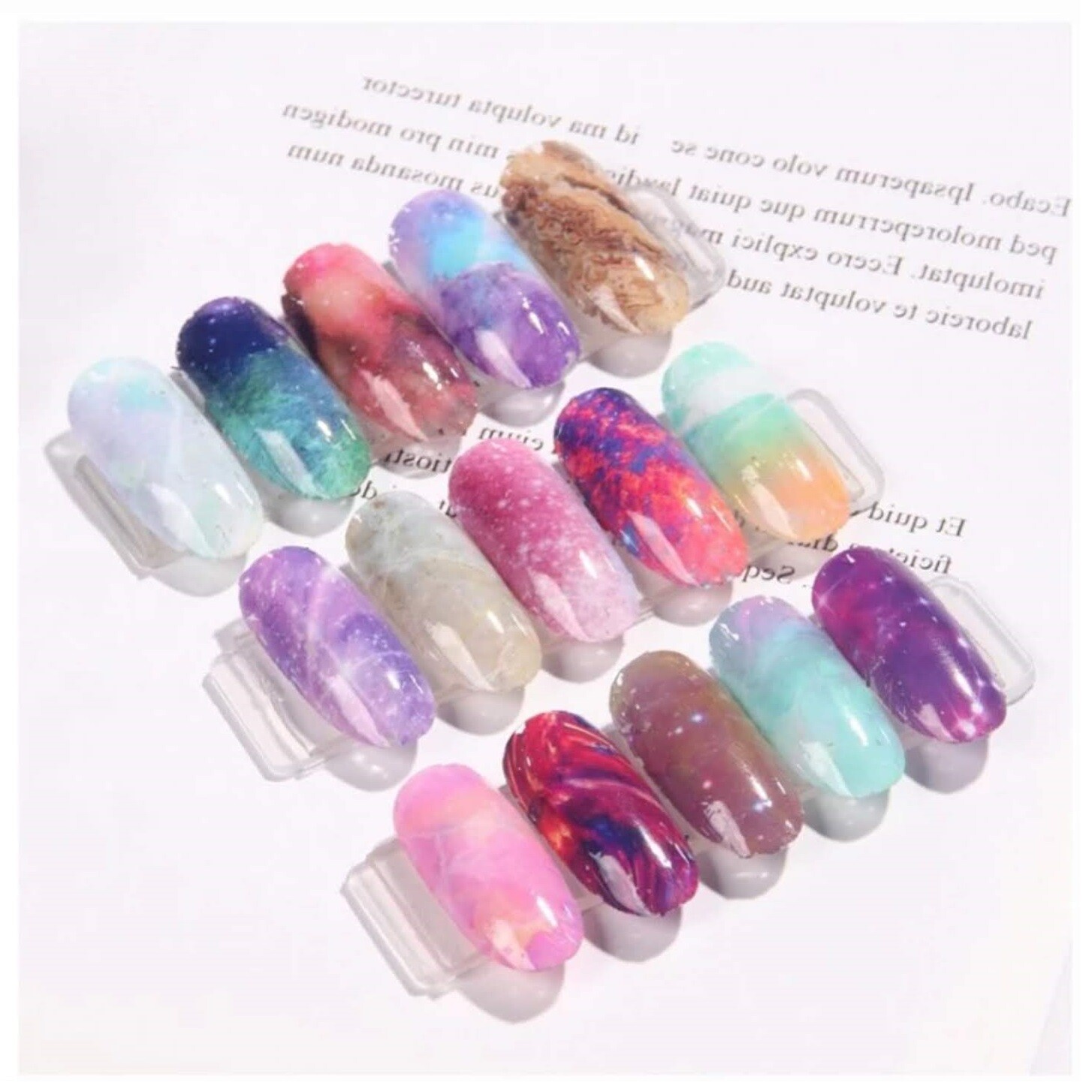 40 Styles 4x100cm Galaxy Meteor Star Transfer Foil Nail Art Sticker Manicure DIY
