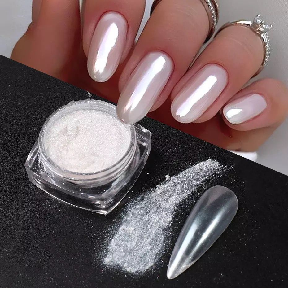 Pearl Nail Powder Shimmer Colour Pigment Eye Shadow Sparkling Crystal Mirror Art