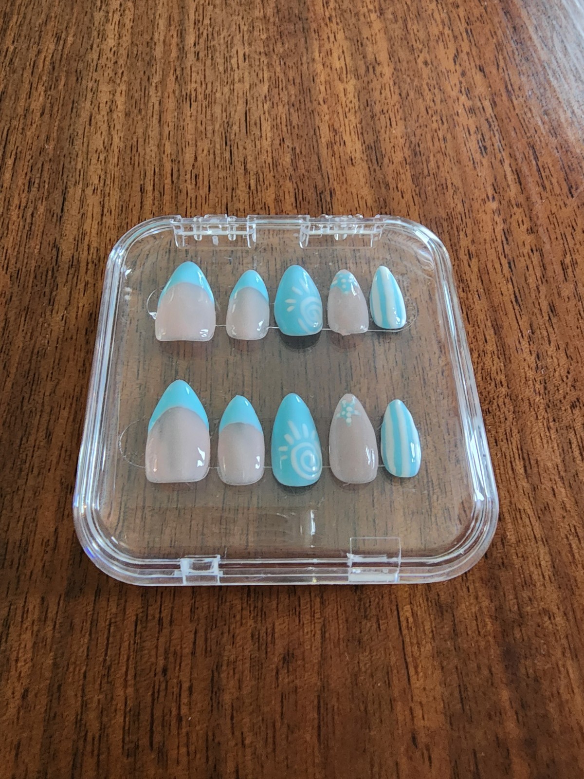 Custom Gel Press On Nails | 10 piece set with Kit | U Pick Shape & Size