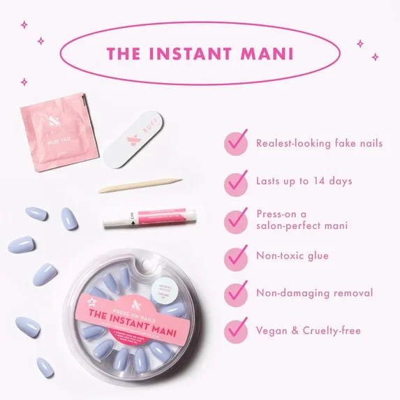 Olive And June Press On Nails PINK GOLDFISH Medium Length