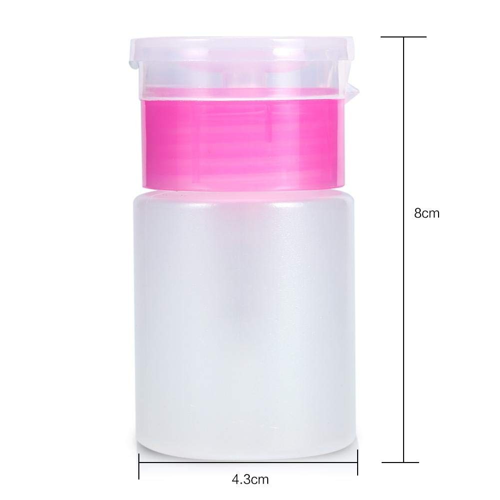 60 Ml Pump Dispenser Bottle, Nail Polish Remover Cleanser White