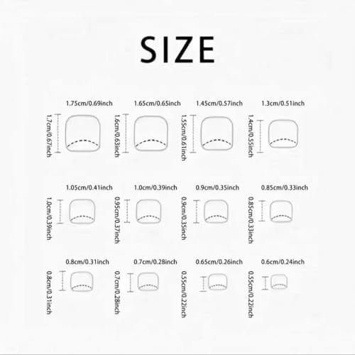 24Pcs White French Tip Press on Toenails Short Fake Toe Nails Press Design E4