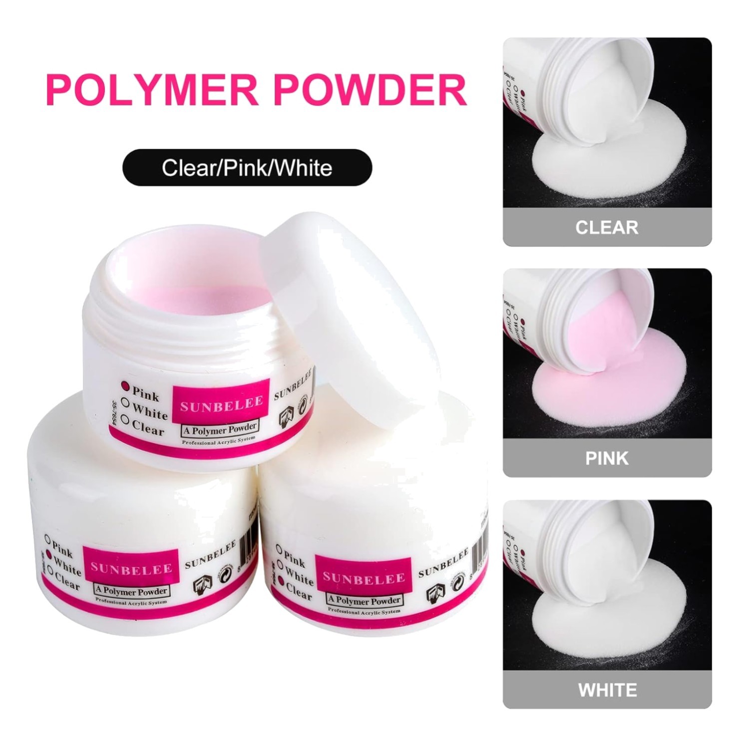 All-in-One Professional Nail Kit with Glitter Acrylic Powder