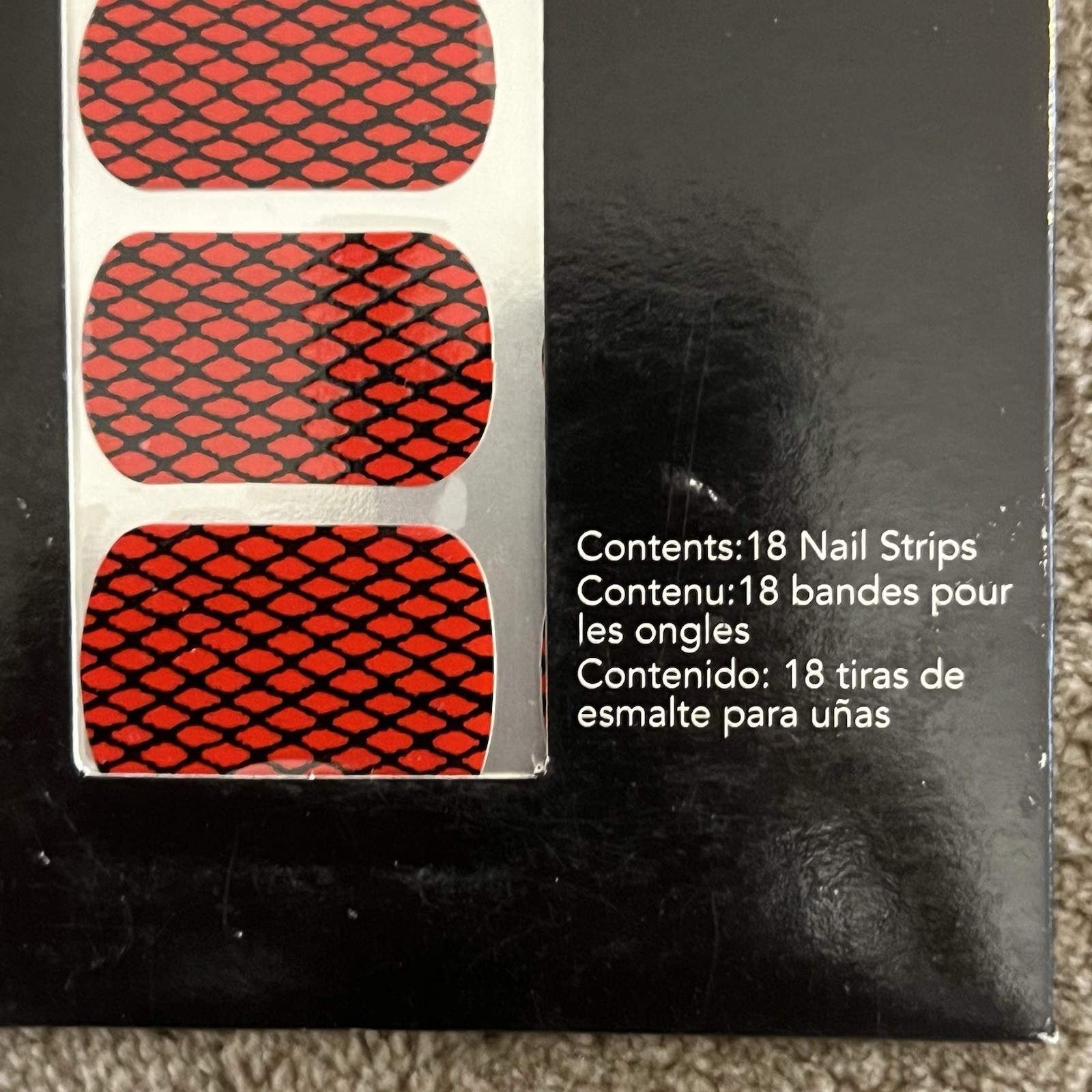 NEW 4x AVON Nail Art Design Strips 18 per package orange/pink/yellow black/red +