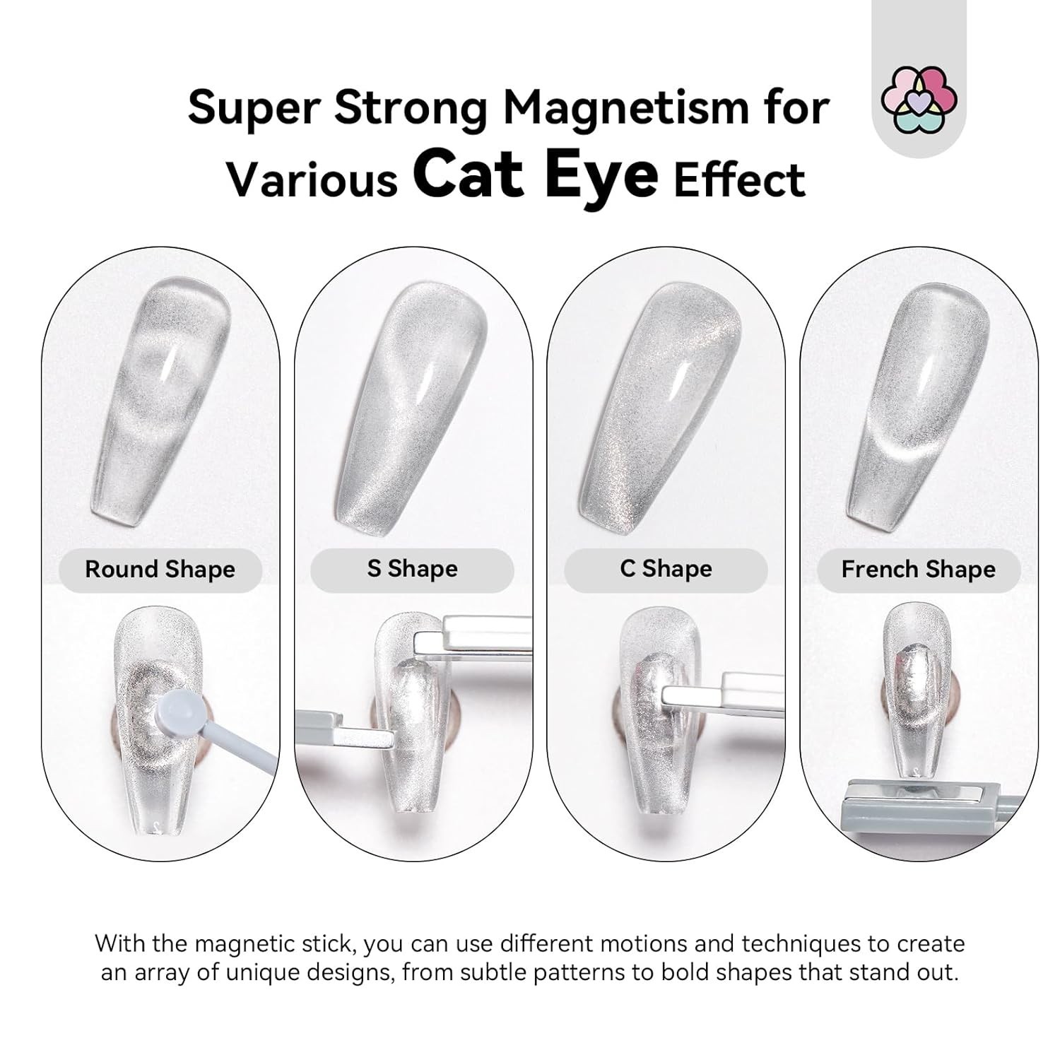 Cat Eye Magnet for Nails, Gel Nail Polish, Nail Art Tools, Strong Nail Magnets