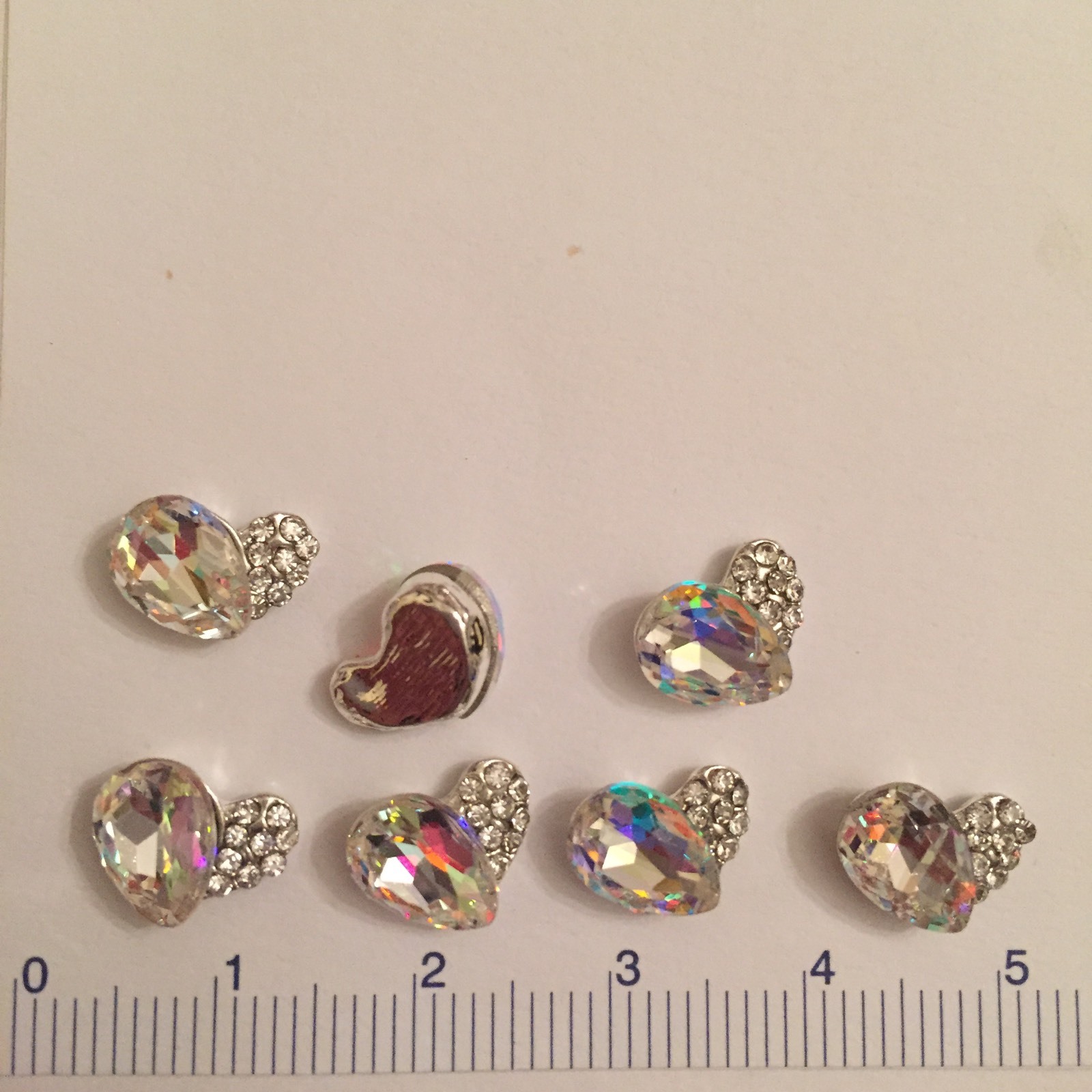 3pcs 3D DIY Nail Art Decoration Alloys Bowtie Jewellery Rhinestone Diamond Heart