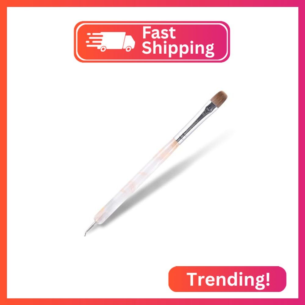 Rolabling Kolinsky French Tip Acrylic Nail Art Brush with Dotting Tool