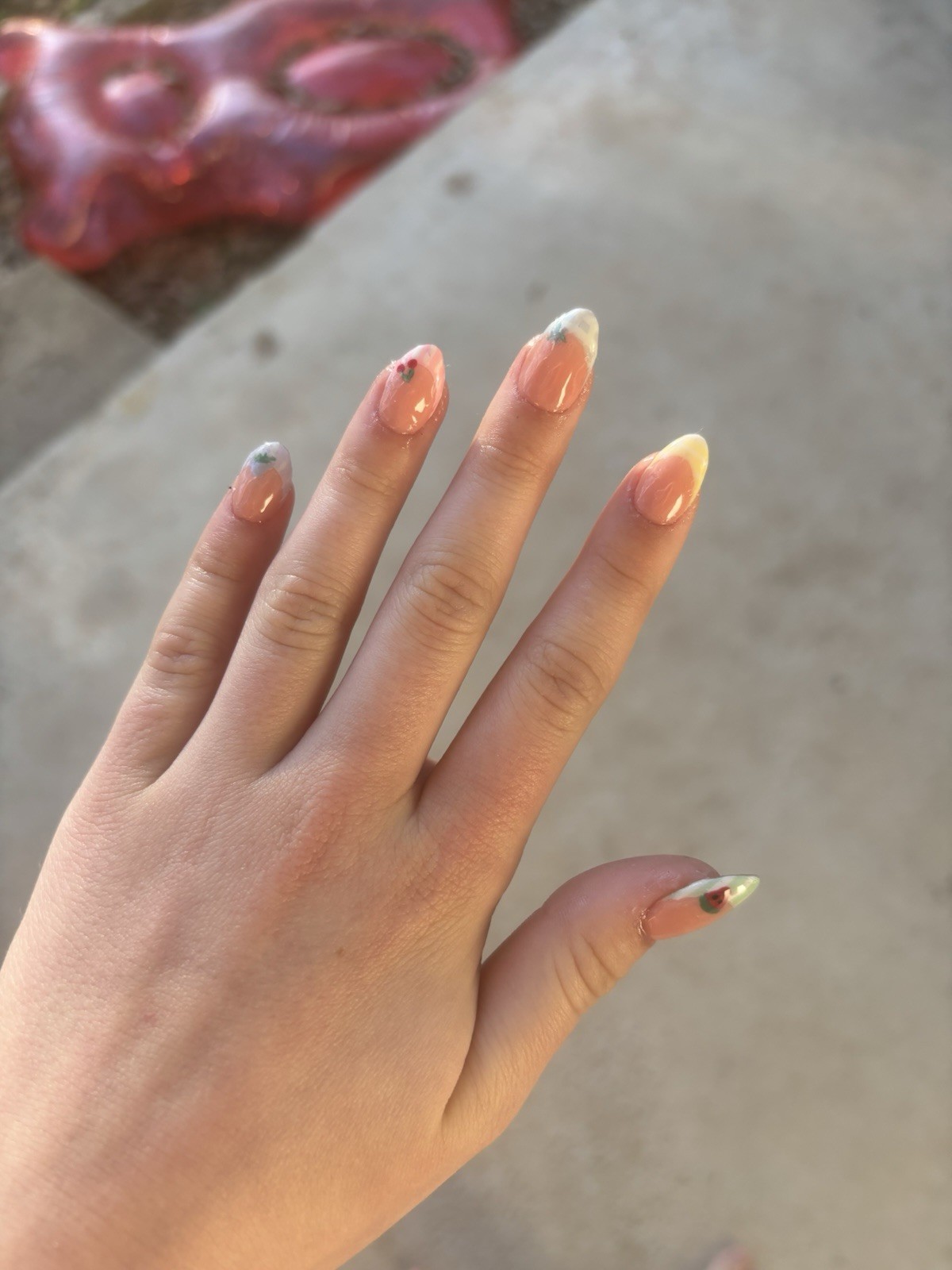 Pastel press French tip hand made