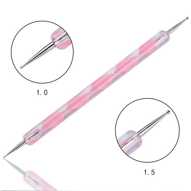 Marbleizing Nail 5x Set Manicure Pen Tool Painting Pen Crystal Art Dotting Kit