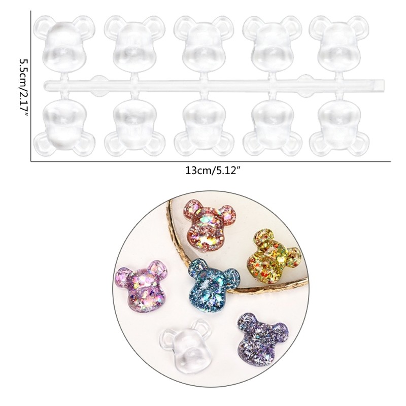 50Pcs Nail Color Display Card Unique Bear Shaped Nail Polish Display Board