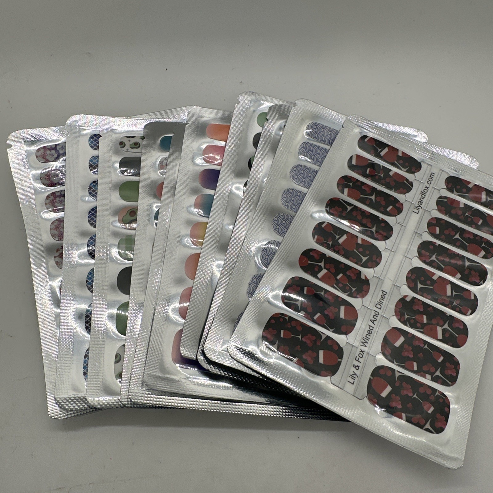 1 Bundle Of Lily And Fox Nail Wraps Stickers Art 10 Packs Of 16 Each NEW Sealed