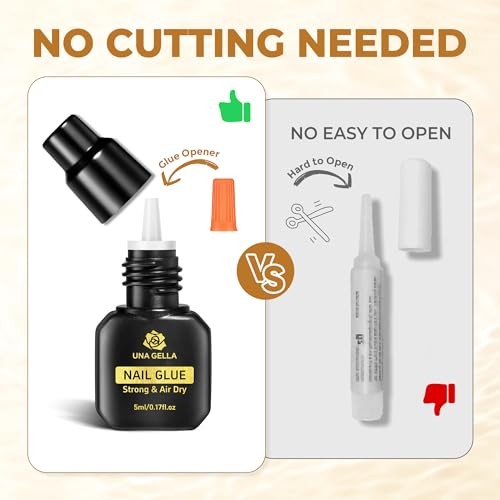 Fast Drying Super Strong Nail Glue for Press Ons(5ML*3PCS) Acrylic B-3PCS
