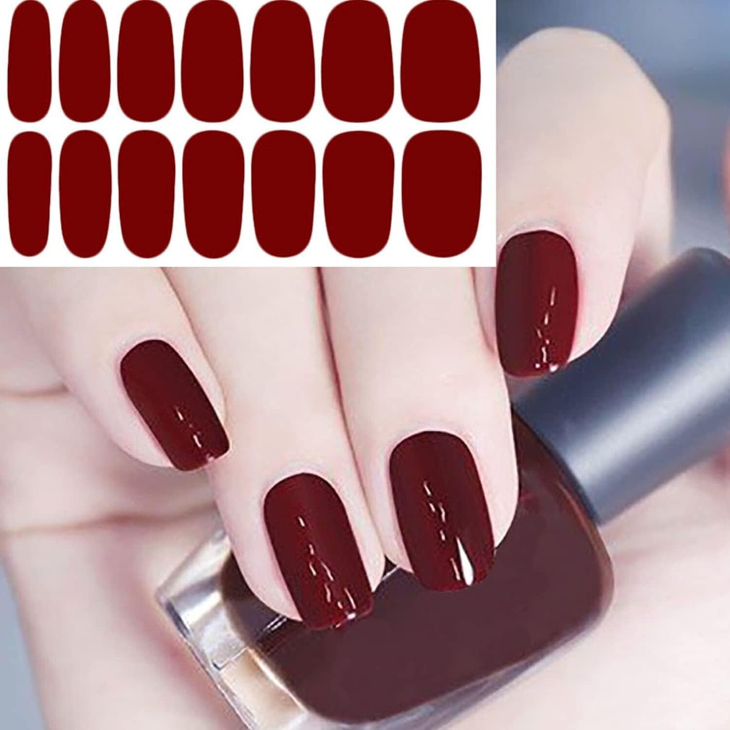 Thicker Real Nail Polish Strips – Fashionable Art for All Nail Types – 20 Sheets