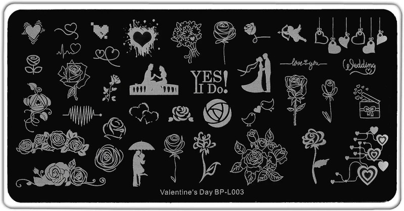 Born Pretty Nail Stamping Plate BP-L003 Valentine’s Day, Wedding, Engagement NEW