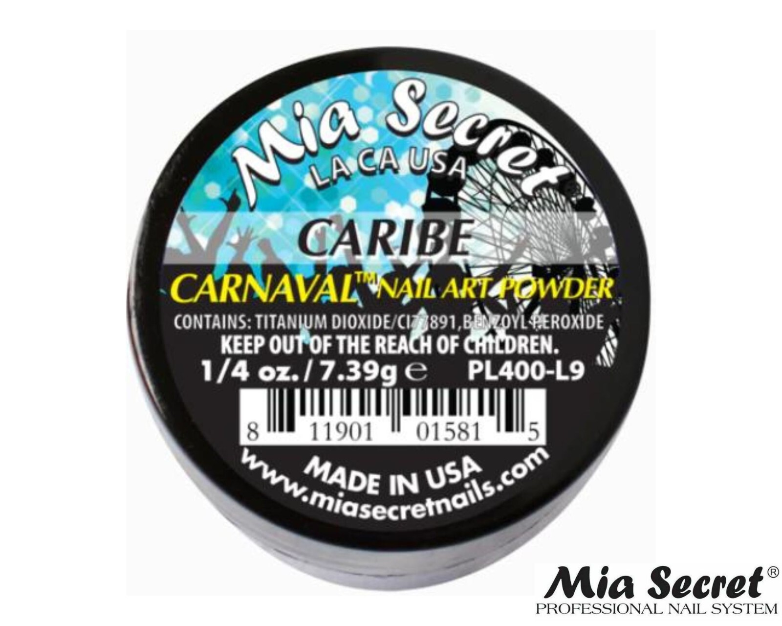 Mia Secret Nail Art Powder Carnaval Collection (CARIBE) 1/4oz