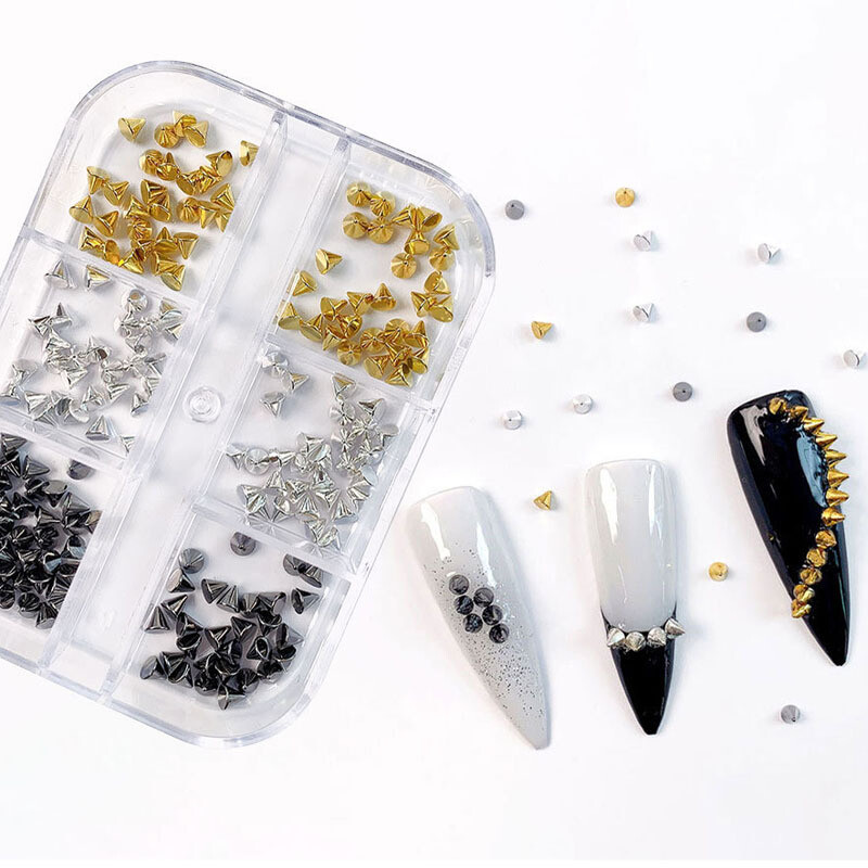 Nail Art Rivet Decor Punk Manicure Spikes Metal Studs Decor Charms Nail DIY