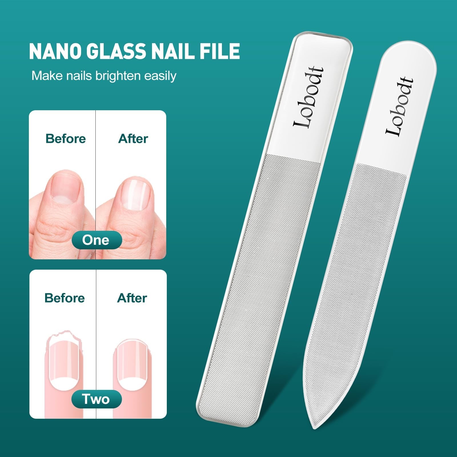 Glass Nail Shiner,Upgrade Nano Glass Nail Files &Nail Buffers Polisher Profes…