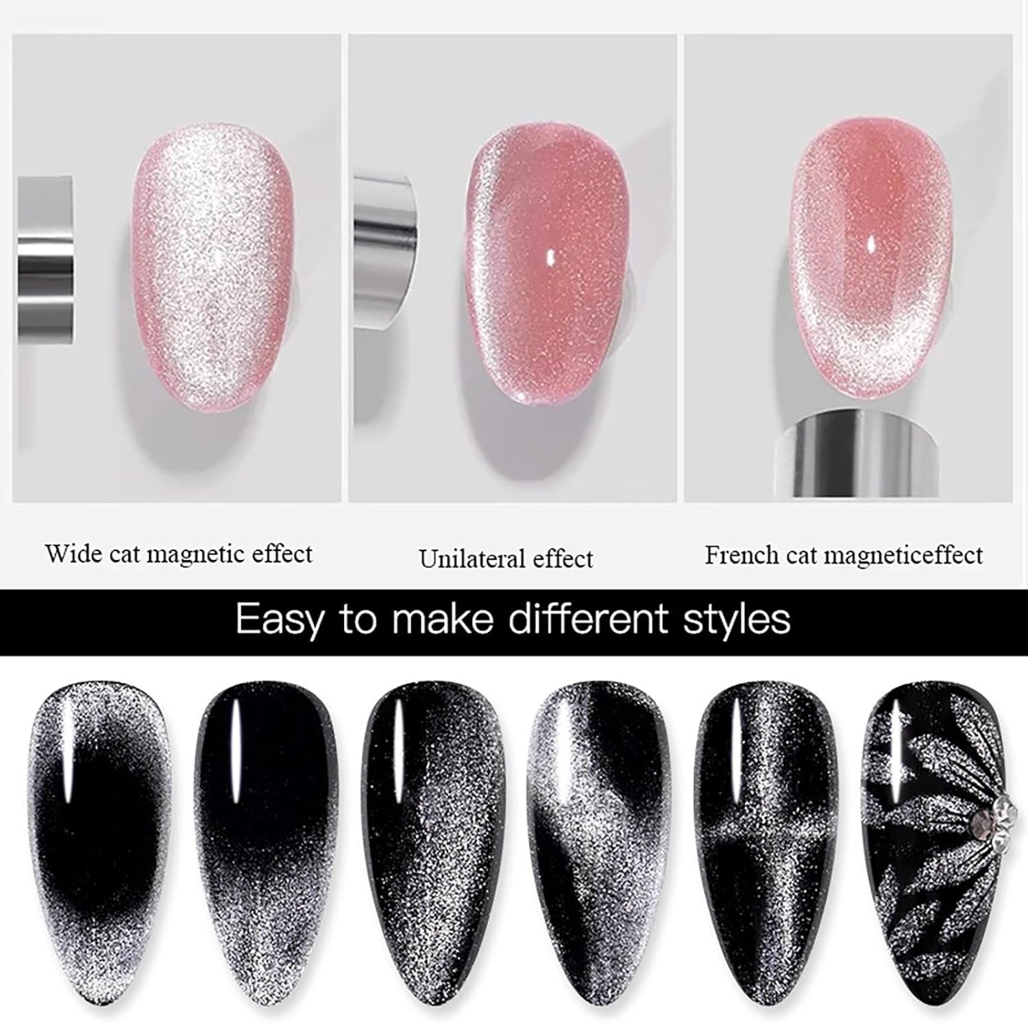 4-Piece Cat Eye Nail Magnet Set – Create Stunning Nail Art Designs Effortlessly
