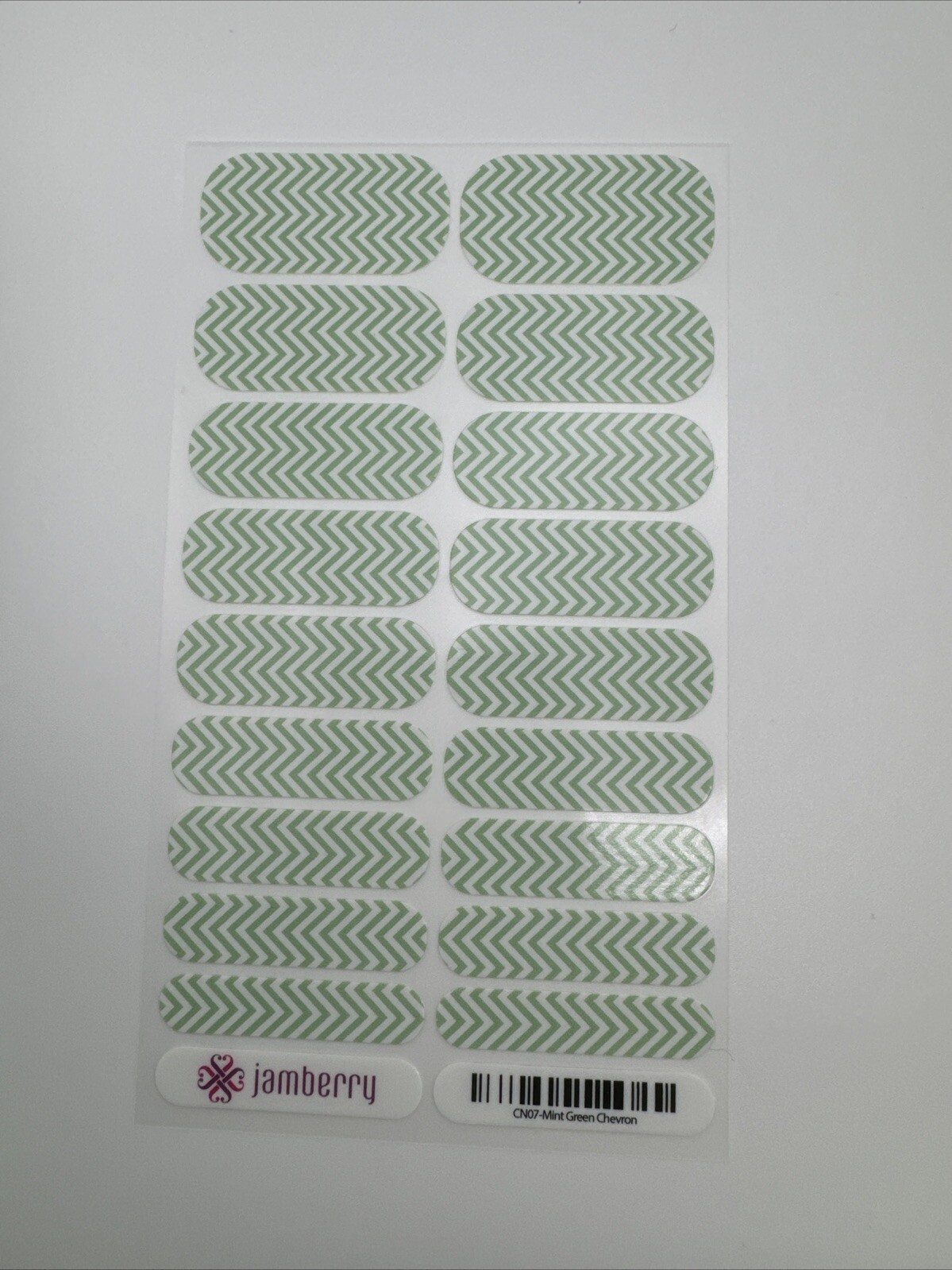 Jamberry Nail Wraps Mint Green Chevron Full Sheet