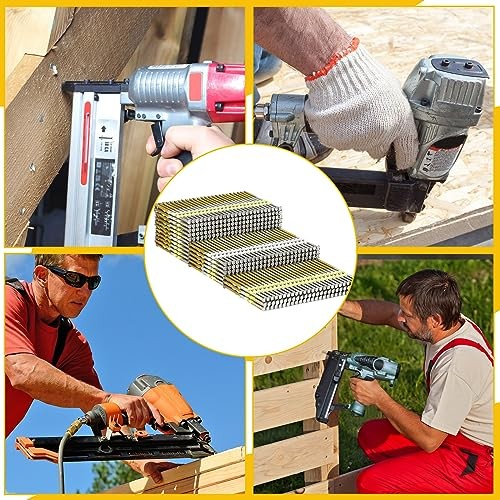 3″ x 0.120″ Framing Nails, 1000 Count, Galvanized, Ring Shank, 21 Degree