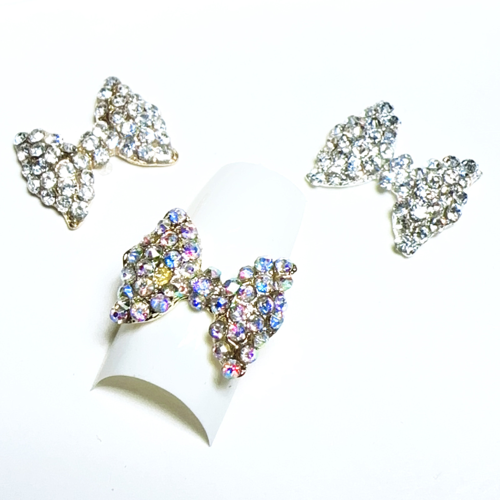 [DDP]5pcs Nail Art Rhinestone Bow Decorations Nail charms Supllies