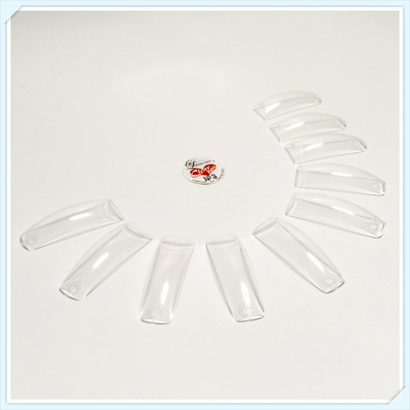 Lamour Nail Tips Crystal Clear – 50ct/bag – (CHOOSE FROM SIZE 0-10) *